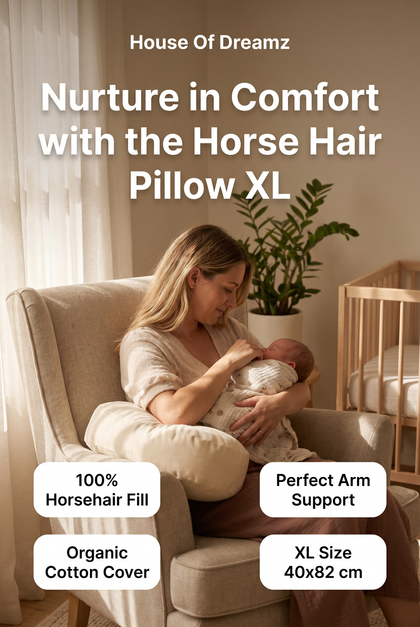 House Of Dreamz - Horse hair Support Pillow XL